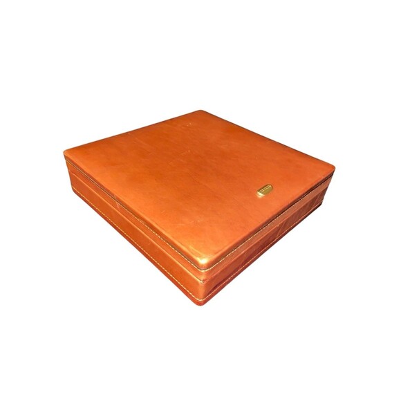 Piquadro Nicolai Leather Valet Box – Vintage Italian Design - Picture 1 of 6